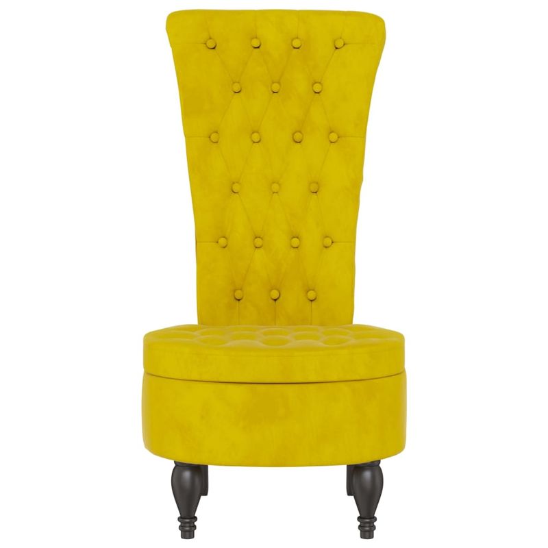 Casa si Gradina - Mobilier - Scaune si fotolii - Fotolii - Fotoliu cu spatar inalt, galben, catifea, design cu nasturi - Infinity.ro