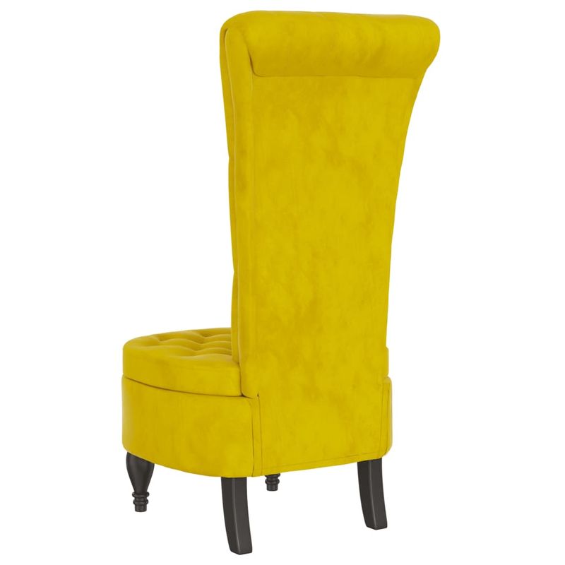 Casa si Gradina - Mobilier - Scaune si fotolii - Fotolii - Fotoliu cu spatar inalt, galben, catifea, design cu nasturi - Infinity.ro
