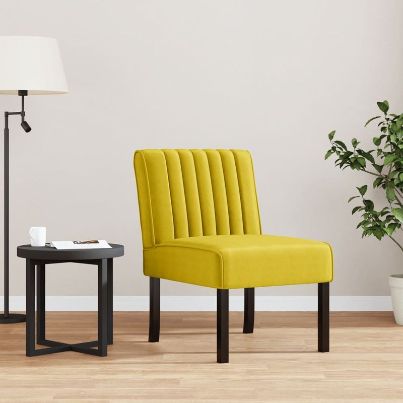 Casa si Gradina - Mobilier - Scaune si fotolii - Fotolii - Fotoliu, galben, catifea - Infinity.ro