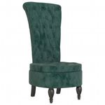 Casa si Gradina - Mobilier - Scaune si fotolii - Fotolii - Fotoliu cu spatar inalt verde inchis catifea design cu nasturi - Infinity.ro