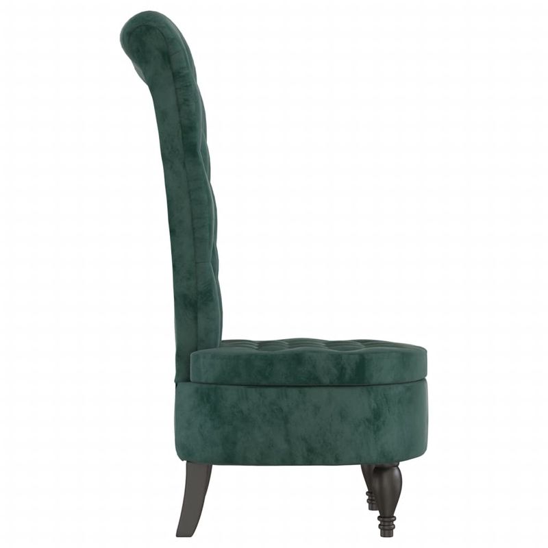 Casa si Gradina - Mobilier - Scaune si fotolii - Fotolii - Fotoliu cu spatar inalt verde inchis catifea design cu nasturi - Infinity.ro