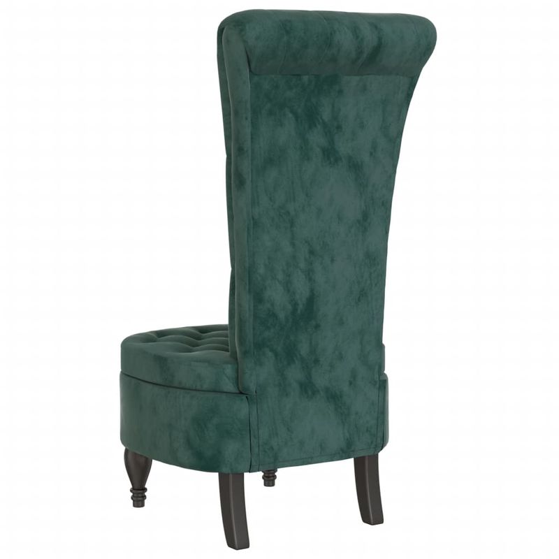 Casa si Gradina - Mobilier - Scaune si fotolii - Fotolii - Fotoliu cu spatar inalt verde inchis catifea design cu nasturi - Infinity.ro
