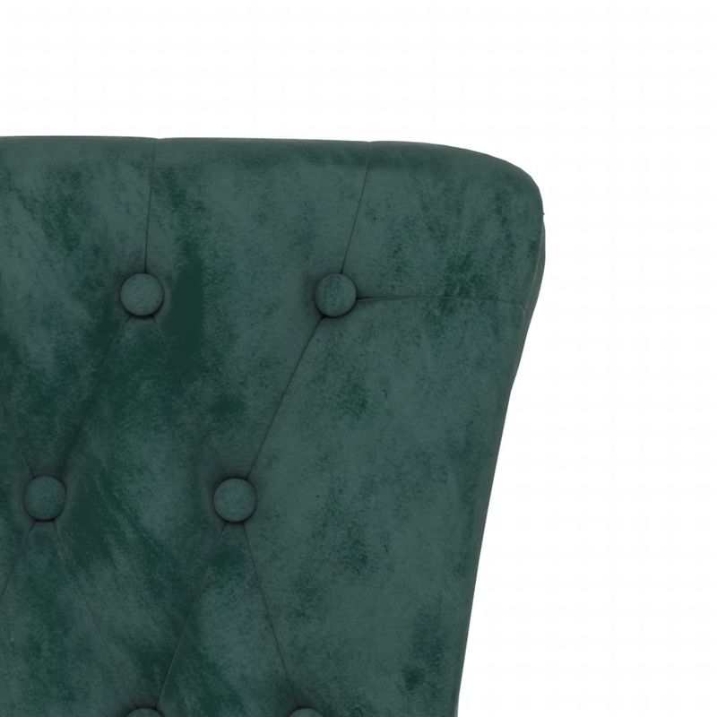 Casa si Gradina - Mobilier - Scaune si fotolii - Fotolii - Fotoliu cu spatar inalt verde inchis catifea design cu nasturi - Infinity.ro