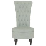 Casa si Gradina - Mobilier - Scaune si fotolii - Fotolii - Fotoliu cu spatar inalt, gri deschis, catifea design cu nasturi - Infinity.ro
