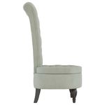 Casa si Gradina - Mobilier - Scaune si fotolii - Fotolii - Fotoliu cu spatar inalt, gri deschis, catifea design cu nasturi - Infinity.ro