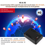 Auto si Moto - Electronice auto - Navigatii GPS - Mini GPS Tracker 4G, microfon live, urmarire in timp real, magnet, 10000mAh, IP67, alerte zona, viteza, miscare - Infinity.ro
