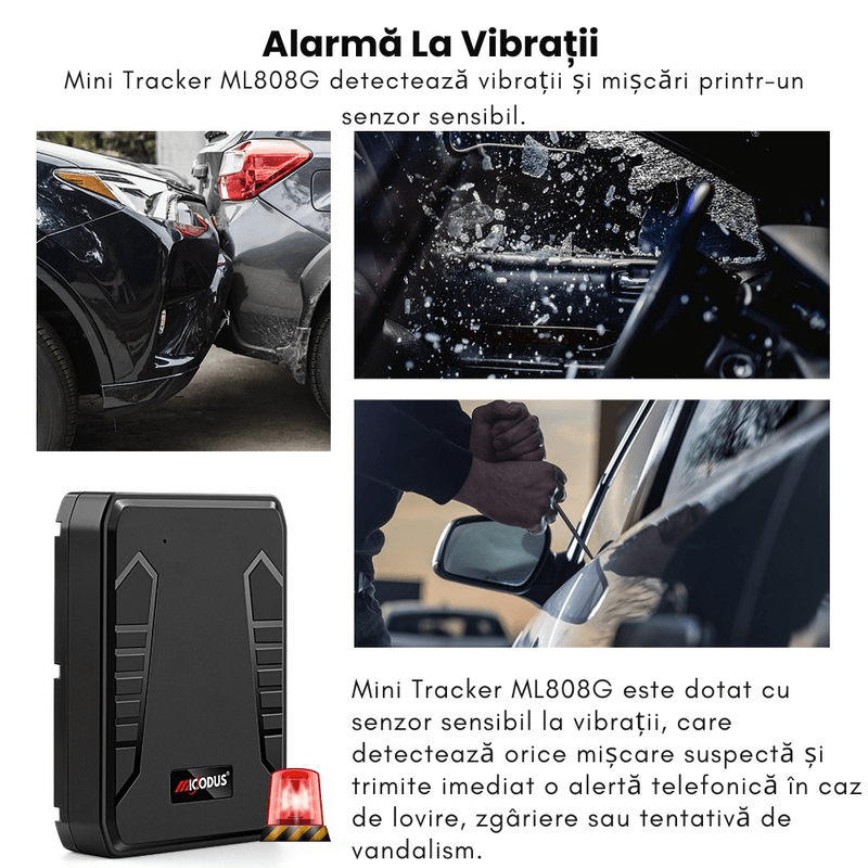 Auto si Moto - Electronice auto - Navigatii GPS - Mini GPS Tracker 4G, microfon live, urmarire in timp real, magnet, 10000mAh, IP67, alerte zona, viteza, miscare - Infinity.ro