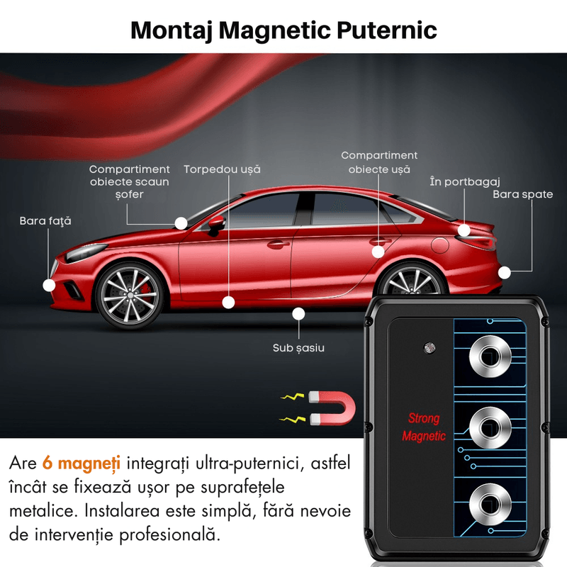 Auto si Moto - Electronice auto - Navigatii GPS - Mini GPS Tracker 4G, microfon live, urmarire in timp real, magnet, 10000mAh, IP67, alerte zona, viteza, miscare - Infinity.ro