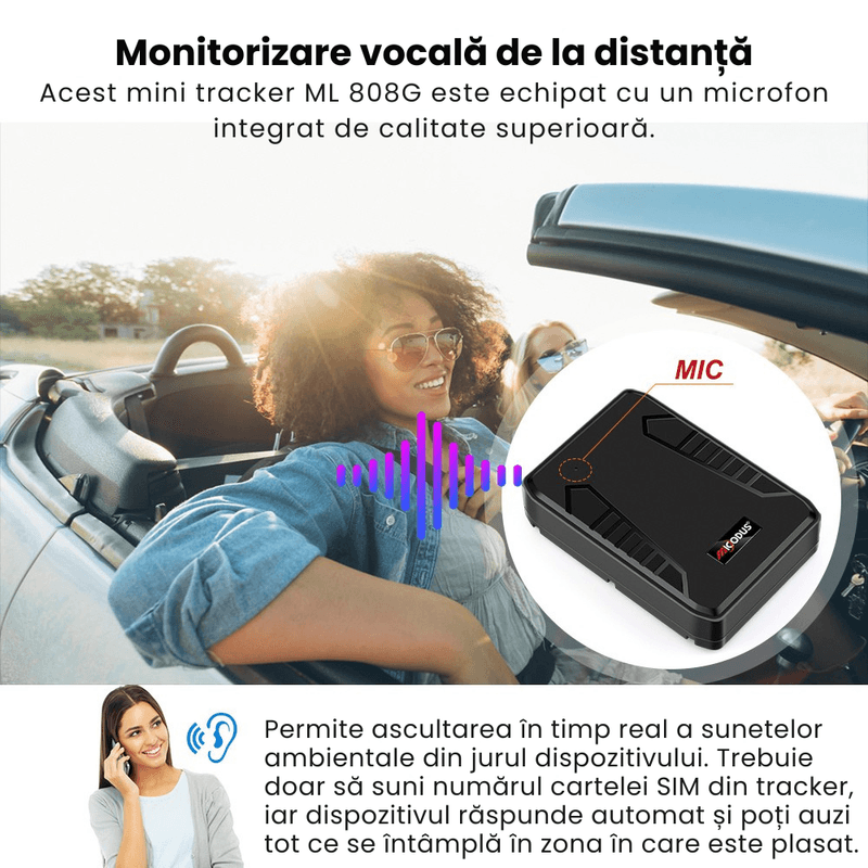 Auto si Moto - Electronice auto - Navigatii GPS - Mini GPS Tracker 4G, microfon live, urmarire in timp real, magnet, 10000mAh, IP67, alerte zona, viteza, miscare - Infinity.ro