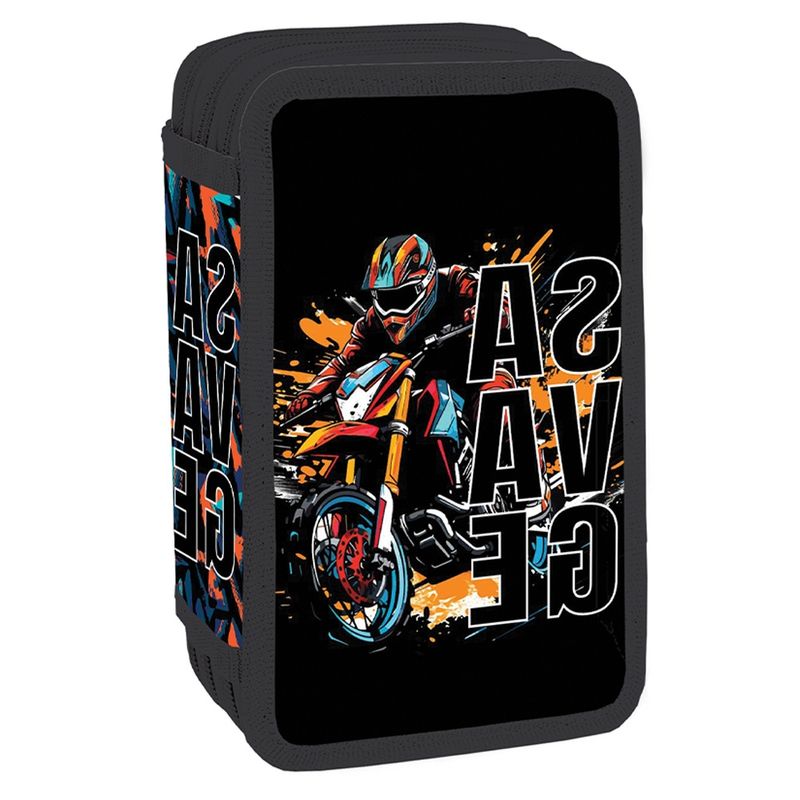 Carti si Birotica - Rechizite - Penare - Penar echipat, 3 fermoare, 38 piese, SAVAGE - Infinity.ro