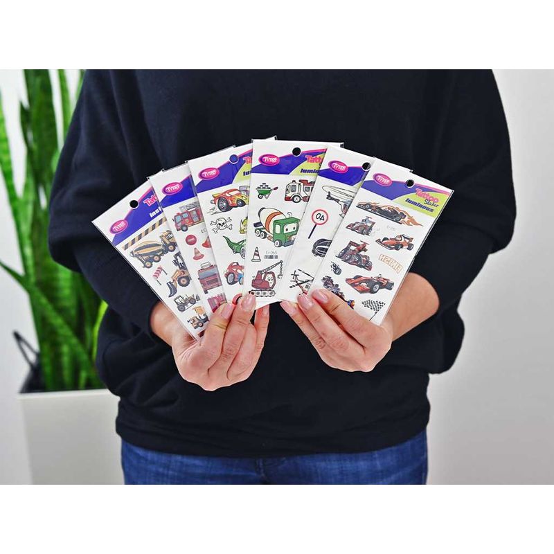 Ingrijire personala si Cosmetice - Ingrijire personala - Ingrijire corp - Tatuaje temporare - Set 53 tatuaje temporare tip autocolante, Masini - Infinity.ro