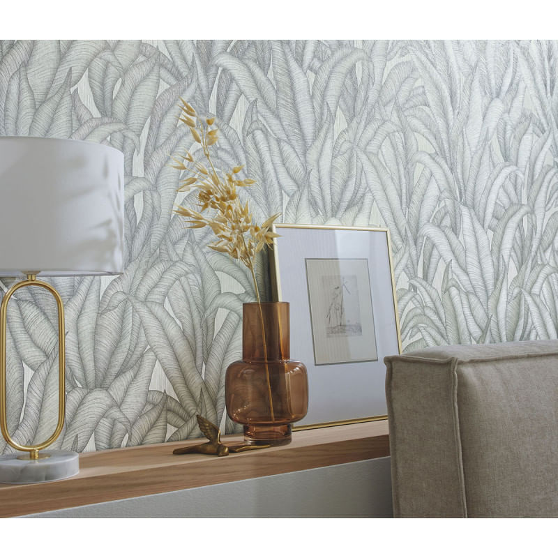 Casa si Gradina - Decoratiuni - Tapet - Tapet modern model cu frunze, efect 3D, 10371-31 - Infinity.ro