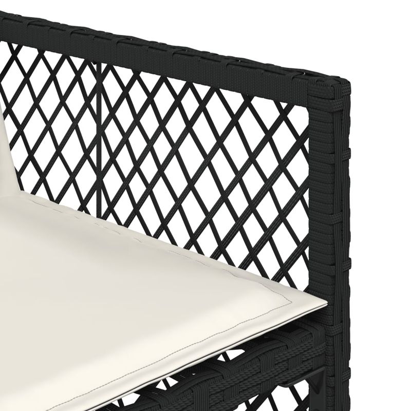 Casa si Gradina - Gradina si terasa - Mobilier exterior - Seturi mobila gradina - Set mobilier de gradina cu perne, 17 piese, negru, poliratan - Infinity.ro