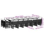 Casa si Gradina - Gradina si terasa - Mobilier exterior - Seturi mobila gradina - Set mobilier de gradina cu perne, 17 piese, negru, poliratan - Infinity.ro
