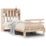 Casa si Gradina - Mobilier - Paturi si accesorii - Paturi - Pat cu biblioteca fara saltea, 90x190 cm, lemn masiv de pin - Infinity.ro