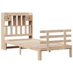 Casa si Gradina - Mobilier - Paturi si accesorii - Paturi - Pat cu biblioteca fara saltea, 90x190 cm, lemn masiv de pin - Infinity.ro