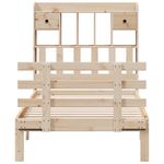 Casa si Gradina - Mobilier - Paturi si accesorii - Paturi - Pat cu biblioteca fara saltea, 90x190 cm, lemn masiv de pin - Infinity.ro
