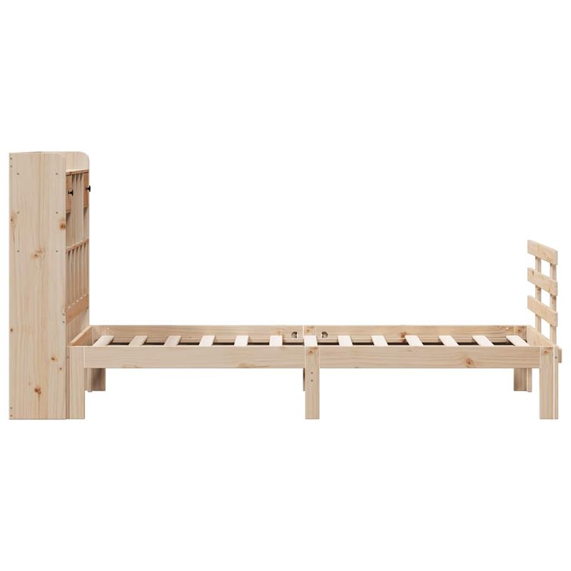 Casa si Gradina - Mobilier - Paturi si accesorii - Paturi - Pat cu biblioteca fara saltea, 90x190 cm, lemn masiv de pin - Infinity.ro
