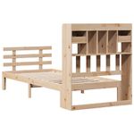 Casa si Gradina - Mobilier - Paturi si accesorii - Paturi - Pat cu biblioteca fara saltea, 90x190 cm, lemn masiv de pin - Infinity.ro