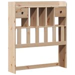 Casa si Gradina - Mobilier - Paturi si accesorii - Paturi - Pat cu biblioteca fara saltea, 90x190 cm, lemn masiv de pin - Infinity.ro