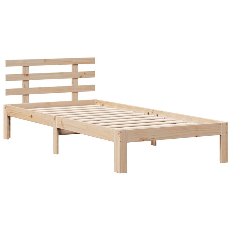 Casa si Gradina - Mobilier - Paturi si accesorii - Paturi - Pat cu biblioteca fara saltea, 90x190 cm, lemn masiv de pin - Infinity.ro