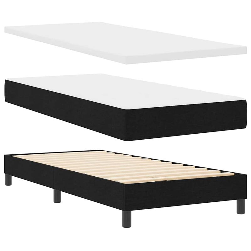 Casa si Gradina - Mobilier - Paturi si accesorii - Paturi - Pat boxspring cu saltea cu saltea Negru 160 x 200 cm - Infinity.ro
