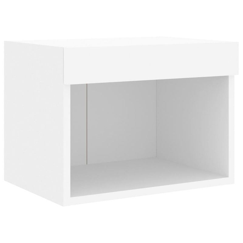 Casa si Gradina - Mobilier - Comode si corpuri - Comode - Unitati de perete TV cu LED-uri, 5 piese, alb, lemn prelucrat - Infinity.ro