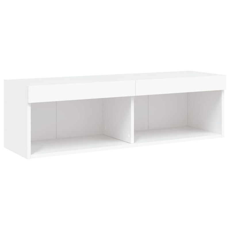 Casa si Gradina - Mobilier - Comode si corpuri - Comode - Unitati de perete TV cu LED-uri, 5 piese, alb, lemn prelucrat - Infinity.ro