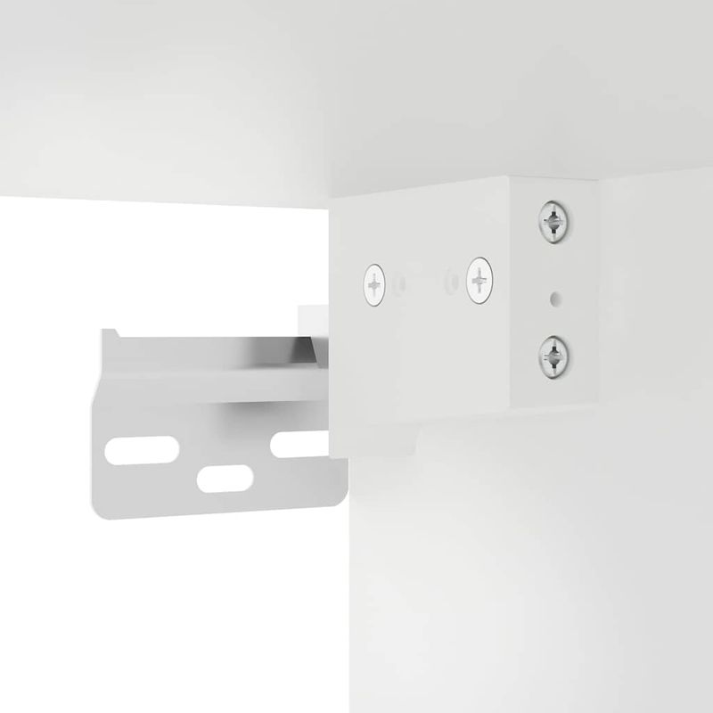 Casa si Gradina - Mobilier - Comode si corpuri - Comode - Unitati de perete TV cu LED-uri, 5 piese, alb, lemn prelucrat - Infinity.ro