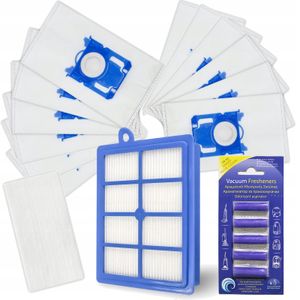 Set 12 Saci Textili Netesuti tip S-Bag, Filtru Hepa, Filtru Admisie si Odorizant Aspirator, Compatibili cu Philips
