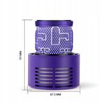 Electronice si Electrocasnice - Ingrijirea locuintei - Accesorii aparate pentru ingrijirea locuintei - Filtru de aspirator NewEvo® pentru Dyson, 3 bucati, compatibil cu aspiratorul Dyson V10 V11 V15 SV12, Lavabil, Violet - Infinity.ro