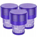 Electronice si Electrocasnice - Ingrijirea locuintei - Accesorii aparate pentru ingrijirea locuintei - Filtru de aspirator NewEvo® pentru Dyson, 3 bucati, compatibil cu aspiratorul Dyson V10 V11 V15 SV12, Lavabil, Violet - Infinity.ro