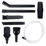 Electronice si Electrocasnice - Ingrijirea locuintei - Accesorii aparate pentru ingrijirea locuintei - Set 8 Mini Accesorii NewEvo® pentru Aspiratoare cu Diametru 30mm, 32mm, 35mm, 38mm, Montare Universala, Negru - Infinity.ro