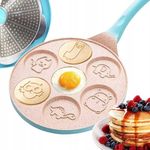 Casa si Gradina - Bucatarie si vesela - Vase pentru gatit - Tigai si seturi - Tigaie Clatite ,7Forme Animale, Din Otel Acoperit Cu Ceramica, atat pentru aragazul normal cat si pentru cel cu inductie - Infinity.ro