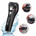 Ingrijire personala si Cosmetice - Aparate & accesorii ingrijire personala - Aparate cosmetice - Aparate pentru manichiura-pedichiura - Set Pila electrica pentru talpi si calcaie, Display digital, Acumulator 1200 mAh, 2viteze, 2400rot/min, 6 Capete incluse - Infinity.ro