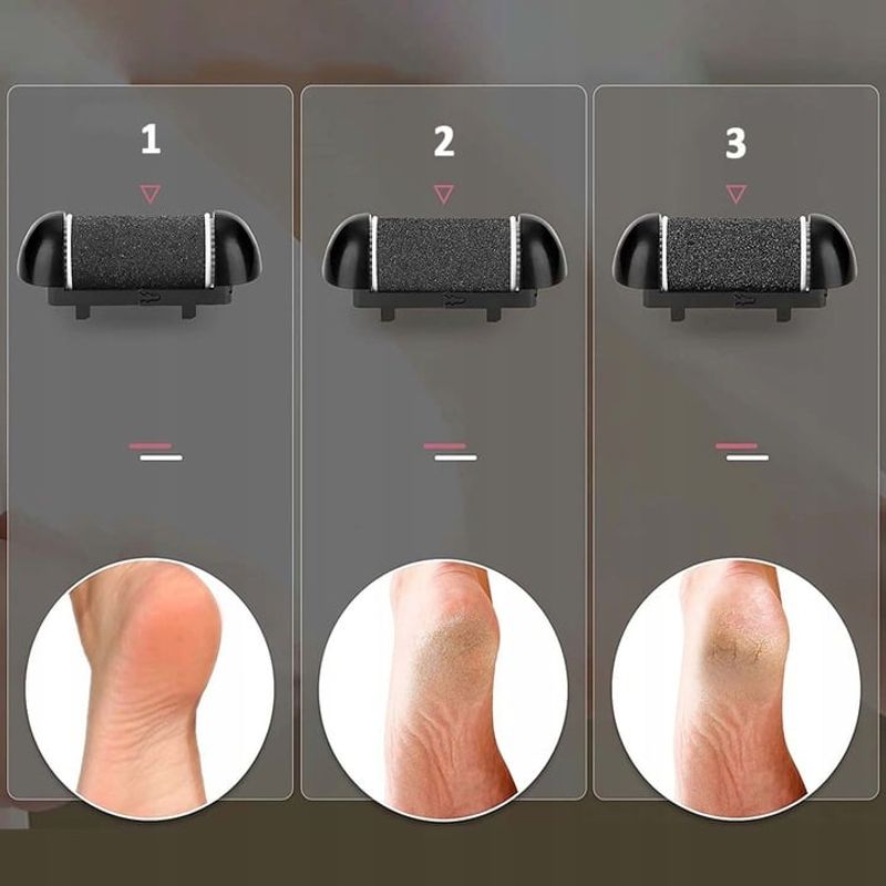 Ingrijire personala si Cosmetice - Aparate & accesorii ingrijire personala - Aparate cosmetice - Aparate pentru manichiura-pedichiura - Set Pila electrica pentru talpi si calcaie, Display digital, Acumulator 1200 mAh, 2viteze, 2400rot/min, 6 Capete incluse - Infinity.ro