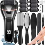 Ingrijire personala si Cosmetice - Aparate & accesorii ingrijire personala - Aparate cosmetice - Aparate pentru manichiura-pedichiura - Set Pila electrica pentru talpi si calcaie, Display digital, Acumulator 1200 mAh, 2viteze, 2400rot/min, 6 Capete incluse - Infinity.ro