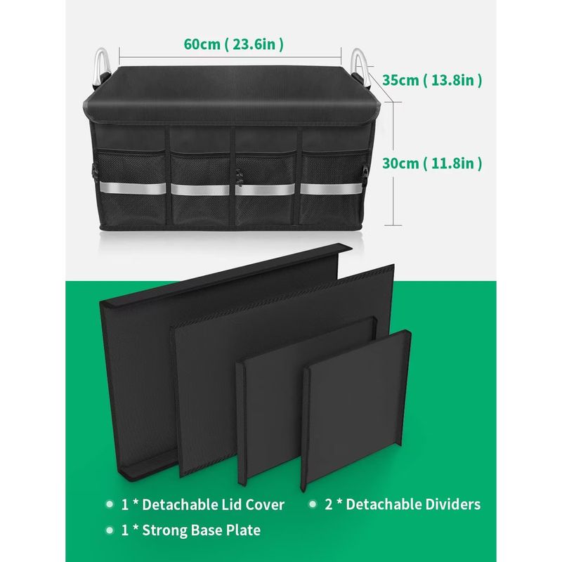 Auto si Moto - Automobile - Organizator portbagaj auto, NewEvo, geanta multifunctionala, pliabil, 3 compartimente, 60 X 35 X 30 cm, 65L - Infinity.ro