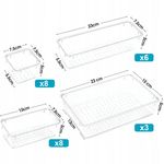 Casa si Gradina - Mobilier - Organizare si depozitare - Organizatoare pentru sertare si dulapuri - Set Organizator Sertar NewEvo, 25 Piese, 4 Marimi Diferite Pentru Depozitare Cosmetice, Bijuterii, Ustensile Bucatarie - Infinity.ro