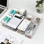 Casa si Gradina - Mobilier - Organizare si depozitare - Organizatoare pentru sertare si dulapuri - Set Organizator Sertar NewEvo, 25 Piese, 4 Marimi Diferite Pentru Depozitare Cosmetice, Bijuterii, Ustensile Bucatarie - Infinity.ro