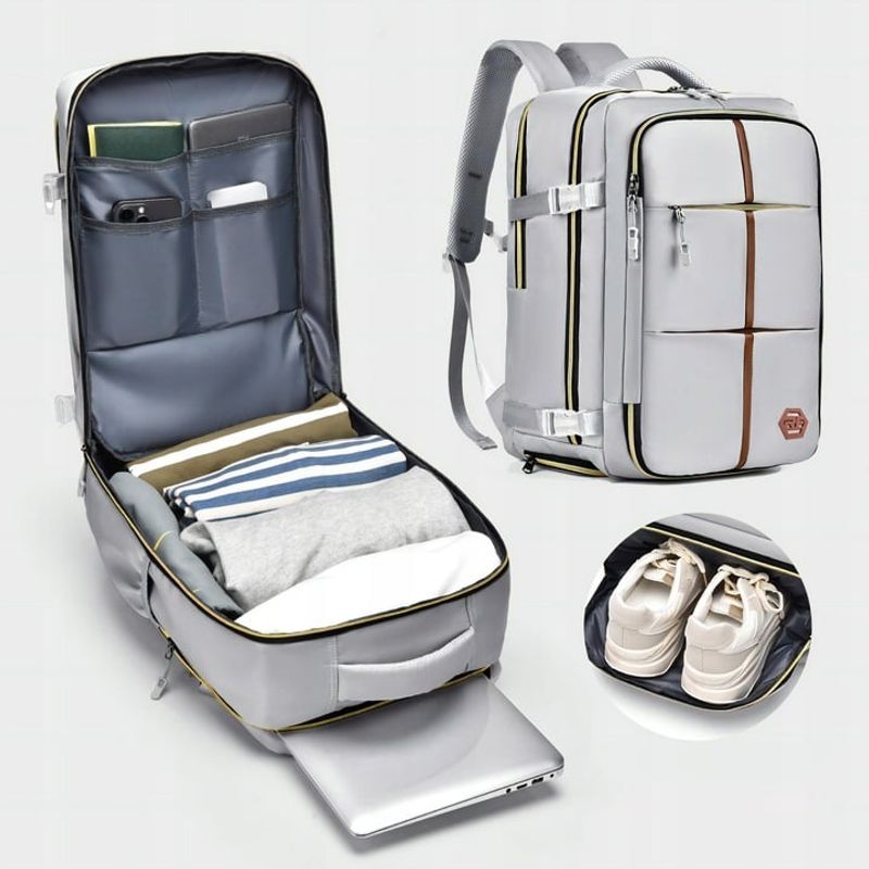Sport si Outdoor - Articole de voiaj - Rucsacuri - Rucsac pentru Calatorie cu spatiu Laptop 17 inch, Ideal pentru Zboruri, Compatibil Cabina Avion,  Multifunctional - Infinity.ro