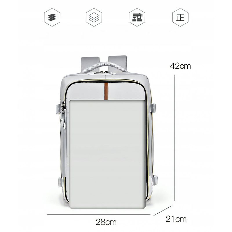 Sport si Outdoor - Articole de voiaj - Rucsacuri - Rucsac pentru Calatorie cu spatiu Laptop 17 inch, Ideal pentru Zboruri, Compatibil Cabina Avion,  Multifunctional - Infinity.ro