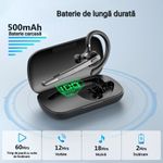 TV, Audio-Video si Foto - Portabile audio - Casti audio - Casca Bluetooth Wireless NewEvo, Baterie 60 ore 500mAH, Cu microfon dublu de reducere a zgomotului CVC 8.0 - Infinity.ro