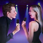 TV, Audio-Video si Foto - Portabile audio - Boxe portabile - Set Boxa Bluetooth 5.3 Karaoke Cu 2 Microfoane Wireless, Pentru Adulti si Copii Lumini RGB, 4Efecte Vocale, MicroSD Card - Infinity.ro