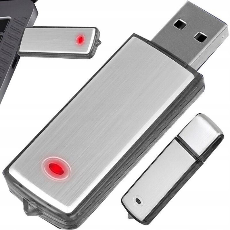 Laptop, Telefoane si Tablete - Wearables si gadgeturi - Gadgeturi - Dispozitive spionaj - Recorder Spion, USB, 16 GB, 200 De Ore de Inregistrare, Raza de Actiune pana la 8 Metri, Capacitate Baterie 350mAh - Infinity.ro