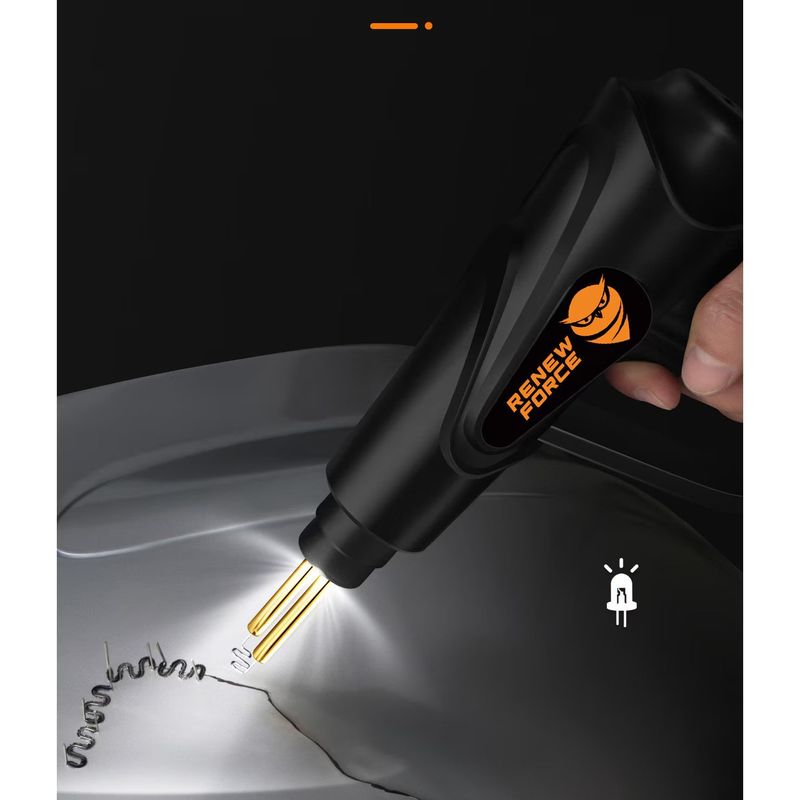 Casa si Gradina - Constructii - Scule electrice si accesorii - Pistoale de lipit - Pistol Profesional pentru lipit/sudat plastic Renew Force, kit pentru repararea fisurilor din plastic,putere 70W - Infinity.ro
