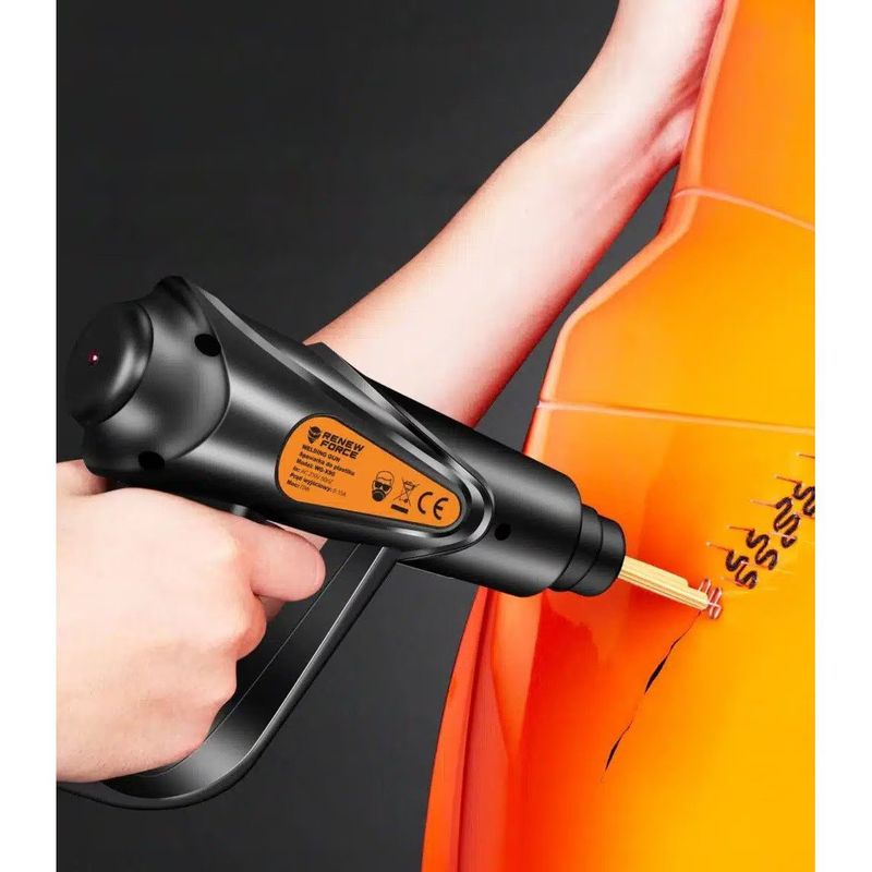 Casa si Gradina - Constructii - Scule electrice si accesorii - Pistoale de lipit - Pistol Profesional pentru lipit/sudat plastic Renew Force, kit pentru repararea fisurilor din plastic,putere 70W - Infinity.ro