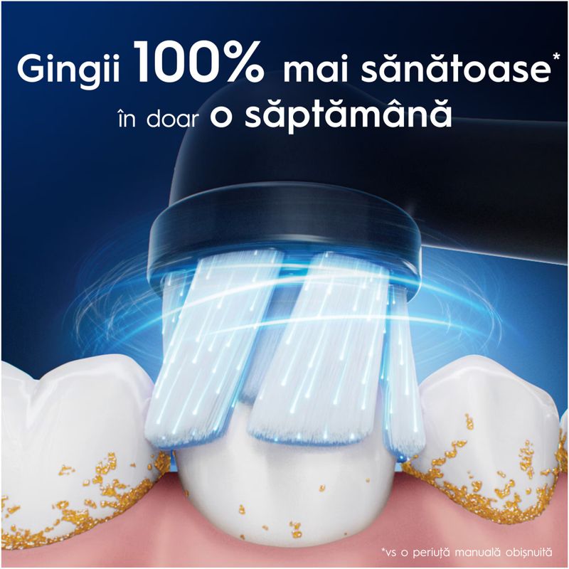 Ingrijire personala si Cosmetice - Igiena dentara - Rezerve si accesorii - Rezerve periuta de dinti electrica Oral-B iO Gentle Care, compatibile doar cu seria iO, Negru, 4 buc - Infinity.ro
