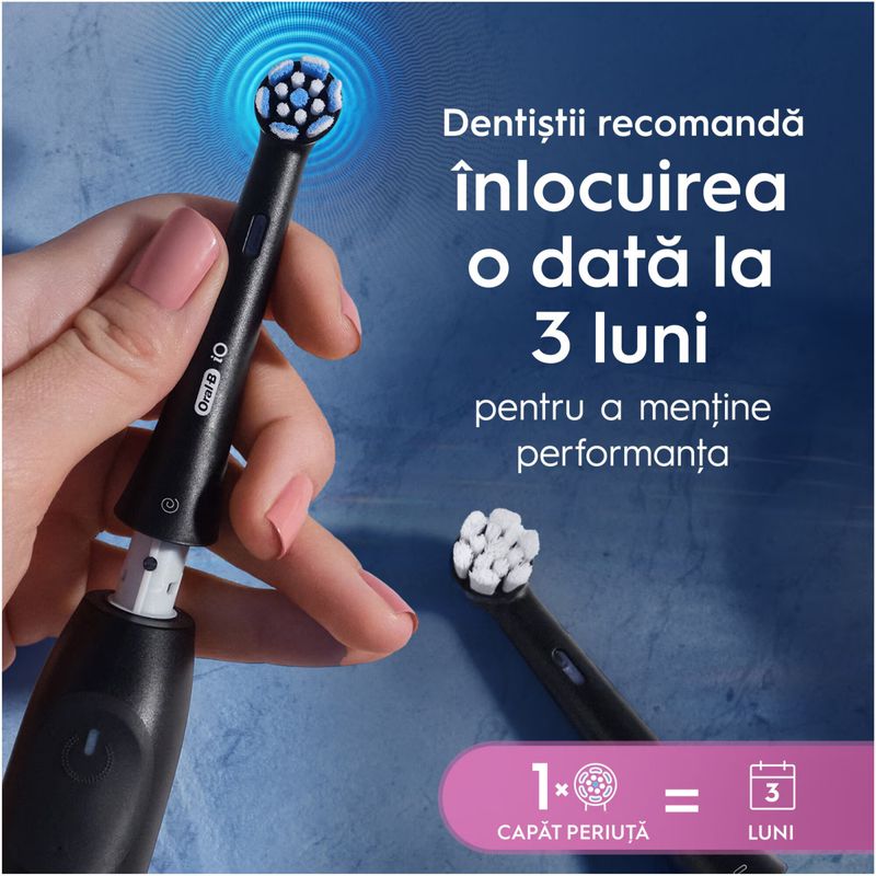 Ingrijire personala si Cosmetice - Igiena dentara - Rezerve si accesorii - Rezerve periuta de dinti electrica Oral-B iO Gentle Care, compatibile doar cu seria iO, Negru, 4 buc - Infinity.ro