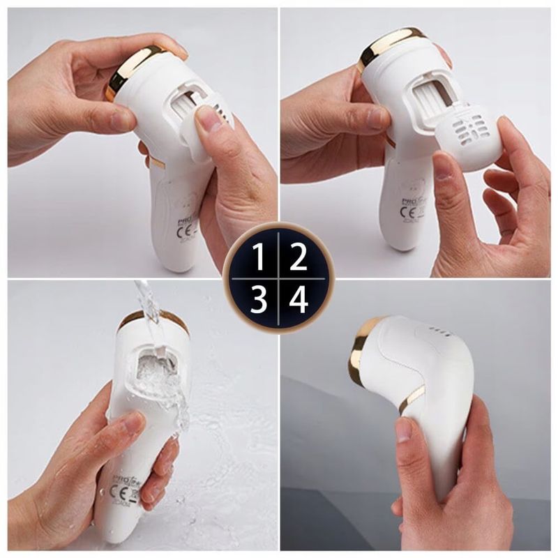 Ingrijire personala si Cosmetice - Manichiura si pedichiura - Pile cosmetice - Set Pila electrica pentru talpi si calcaie, PROtone, cu Aspirare, IPX 6, Display Digital, Led, Acumulator 1200 mAh - Infinity.ro